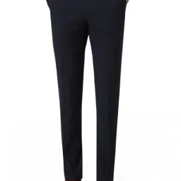 Van Heusen navy Checks Trousers-image-74