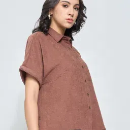 Honey By Pantaloons Brown Relaxed Fit Shirt image 3