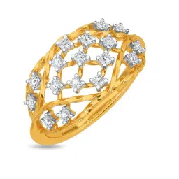 Kisna Diamond & Gold Jewellery Chelsea 14k (585) Diamond & Gold Ring For Women-picture-37