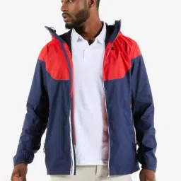 Tribord by Decathlon Asphalt Blue Slim Fit Colour Block Sports Hoodie-picture-28