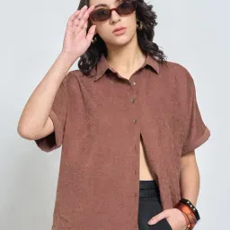Honey By Pantaloons Brown Relaxed Fit Shirt image 4