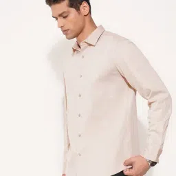 Peregrine By Pantaloons Beige Regular Fit Shirt image 3