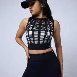 Feier Black Relaxed Fit Crop Top-picture-26