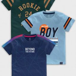 Codez Kids Multicolor Printed T-Shirt (Pack Of 3)-picture-21