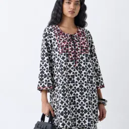 Utsa by Westside Black Printed Tunic-image-5