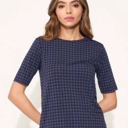 Annabelle By Pantaloons Navy Regular Fit Checked Top-picture-31