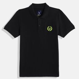 Allen Solly Junior Boys Polo Collar Monochrome Pure Cotton T-shirt-picture-7