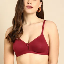 DressBerry Maroon Solid Non-Wired Non Padded Everyday Bra DB-POP-BRA-005E image 1