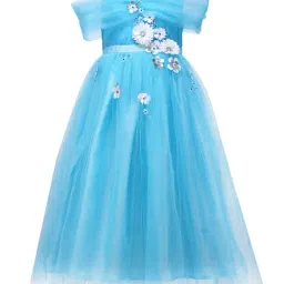 A Little Fable Kids Blue Applique Gown-picture-14