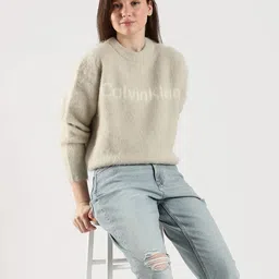 Calvin Klein Jeans Women Printed Regular Fit Pullover image 2