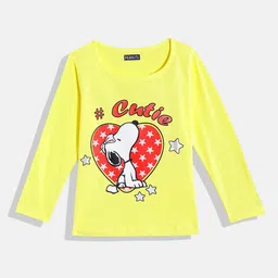Eteenz Girls Peanuts Printed T-shirt image 1