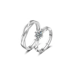 Teeragaj Set Of 2 Stone-Studded Adjustable Finger Rings image 3