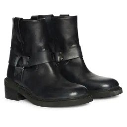 Saint G Womens Black Leather Ankle Boots-image-42