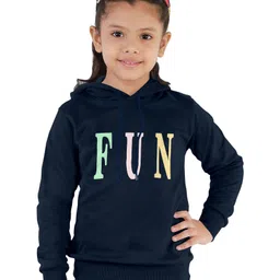 Funkrafts Full Sleeves Fun Printed Hooded Sweatshirt - Navy Blue-picture-10