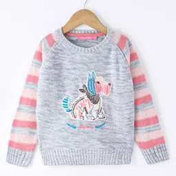 Wingsfield Full Sleeves AnimalEmbroidered Cardigan - Multi Colour-picture-15