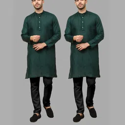 VS MALL Men Cotton Blend Kurta Sets-picture-13