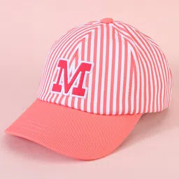 Babyhug Baseball Cap with Stripes - White & Pink image 3