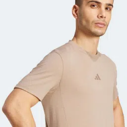Adidas Brown Slim Fit Printed Sports T-Shirt image 5