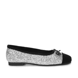 Truffle Collection Women's Silver Flat Ballets image 2