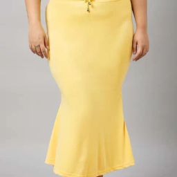 Secrets By ZeroKaata Yellow Plain Saree Shapewear-picture-49