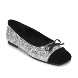 Truffle Collection Women's Silver Flat Ballets image 3