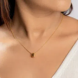Palmonas Golden Barrel Vermeil Necklace for Women-image-81