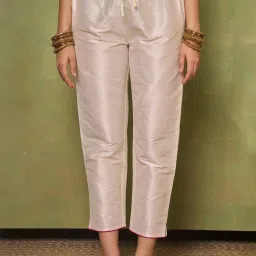 House of Chikankari Cream Regular Fit Long Kurta Set image 5