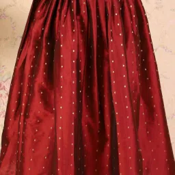 VASTRAMAY Girls Maroon Self Lehenga Cholis image 5
