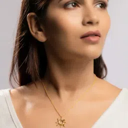 Palmonas Golden Glory Of Sun Vermeil Necklace for Women-image-69