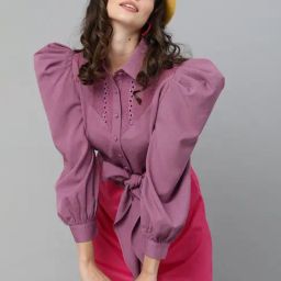 KASSUALLY Purple Relaxed Fit Shirt-picture-9