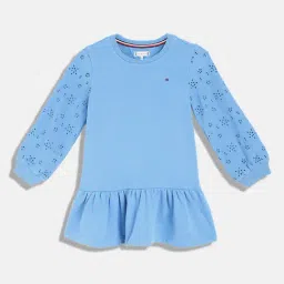 TOMMY HILFIGER Girls Blue Cotton Others Dress-picture-24