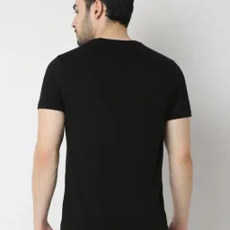 Underjeans By Spykar Black Cotton Printed T-Shirts image 2