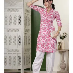 Stylum Pink Printed Straight Kurti image 5
