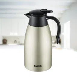 Borosil Stainless Steel Teapot with Handle & Double Wall Vacuum Insulated (2000 ML) image 5