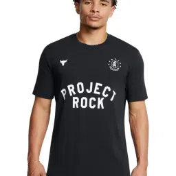 Under Armour Black Cotton Regular Fit Printed Sports T-Shirt-picture-24