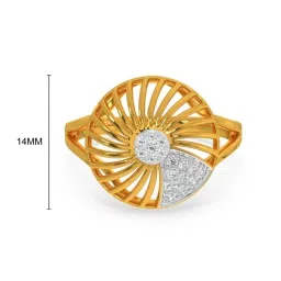 Kisna Diamond & Gold Jewellery Astrid for her 18k (750) Diamond & Gold Ring For Women image 5