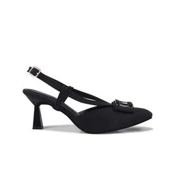 JM Looks Women Pointed Toe Ankle Back Strap Stylish Comfortable Kitten Heel image 4