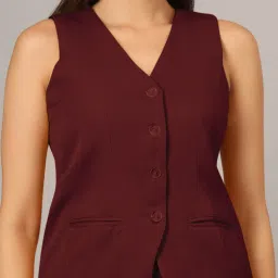 BRINNS Burgundy Waistcoat With Skirt image 5