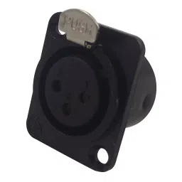PRO SIGNAL SOCKET, XLR, CHASSIS, BLACK METAL, PSG01278-image-7