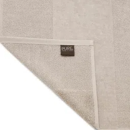 Pure Home and Living Beige Cotton Solid Bath Towels image 5