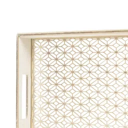 Pure Home and Living Ivory MDF Solid Tray image 5