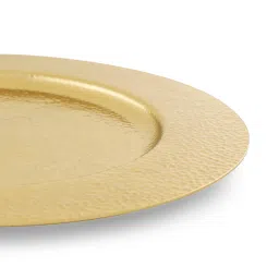 Pure Home and Living Gold Aluminium Textured Decorative Platters image 5