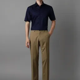 Louis Philippe Navy Cotton Regular Fit Printed Shirt image 5