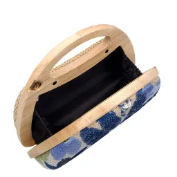 Hie Midnight Navy Ember Embroidered Satchel image 5