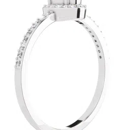 Sparkles 14K (585) White Gold Lab Grown Diamond 0.6 Ct Oval Shape Halo Ring image 3