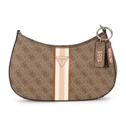 Guess Women Brown Printed Shoulder Bag-image-82