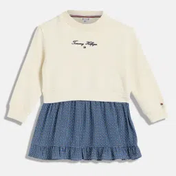 TOMMY HILFIGER Girls Blue Viscose Others Dress-image-9