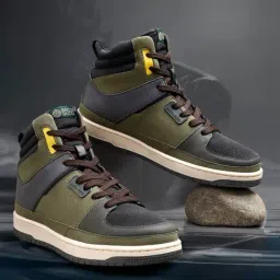 Bacca Bucci Men's GOURMET Green Ankle High Sneakers-picture-39