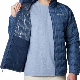 Columbia Blue Polyester Relaxed fit Hooded Jacket image 5