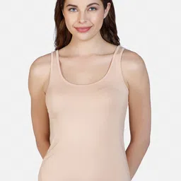 Amante Women Nude-Coloured Cotton Vest-picture-35